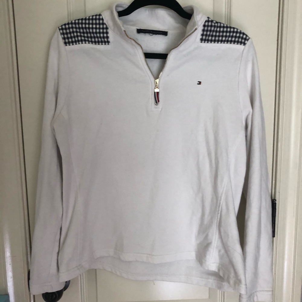 womens white tommy hilfiger pull-over